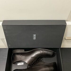 Boss Men's Dark Brown Leather Oxfords